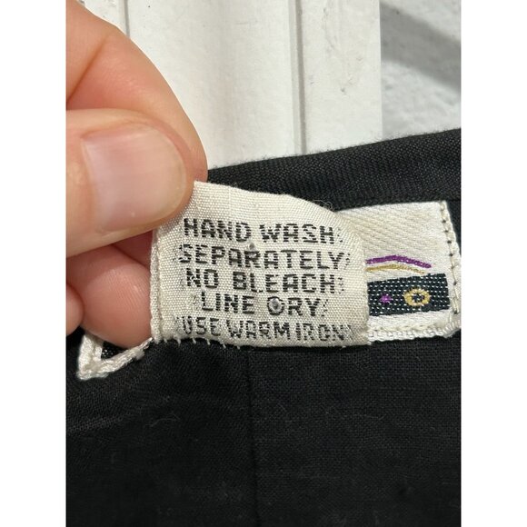 Vintage Diana Marco Black White Knit Button Front Vest Sz 2X - Picture 7 of 9